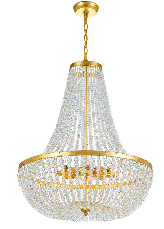 Crystorama Rylee 8 Light Chandelier Matte Black