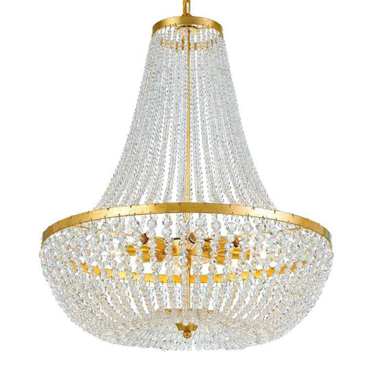 Crystorama Rylee 8 Light Chandelier Antique Gold