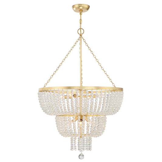 Crystorama Rylee 8 Light Chandelier Matte Black