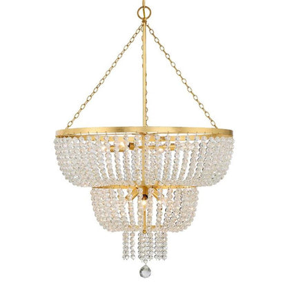 Crystorama Rylee 8 Light Chandelier Antique Gold
