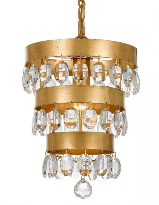 Crystorama Perla Mini Pendant Antique Gold