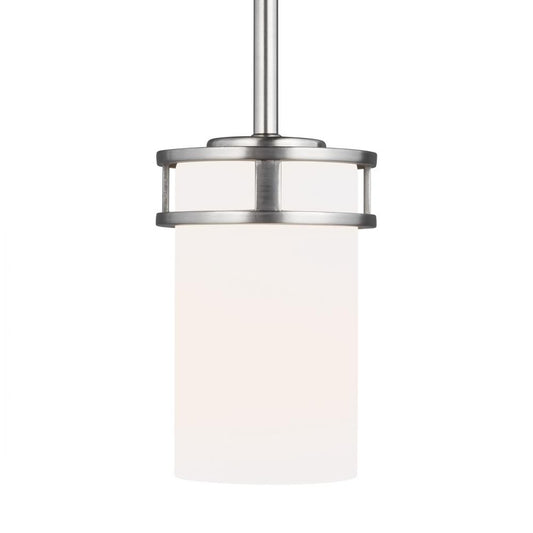 Generation Lighting Robie One Light Mini-Pendant Brushed Nickel