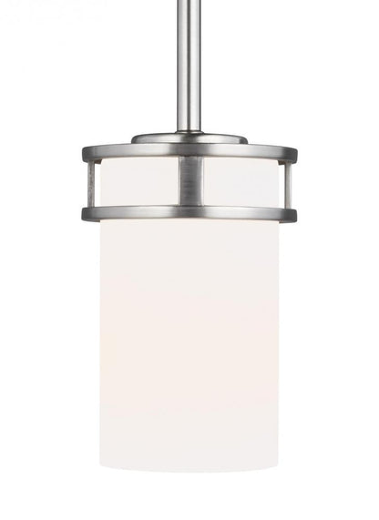Generation Lighting Robie One Light Mini-Pendant Brushed Nickel