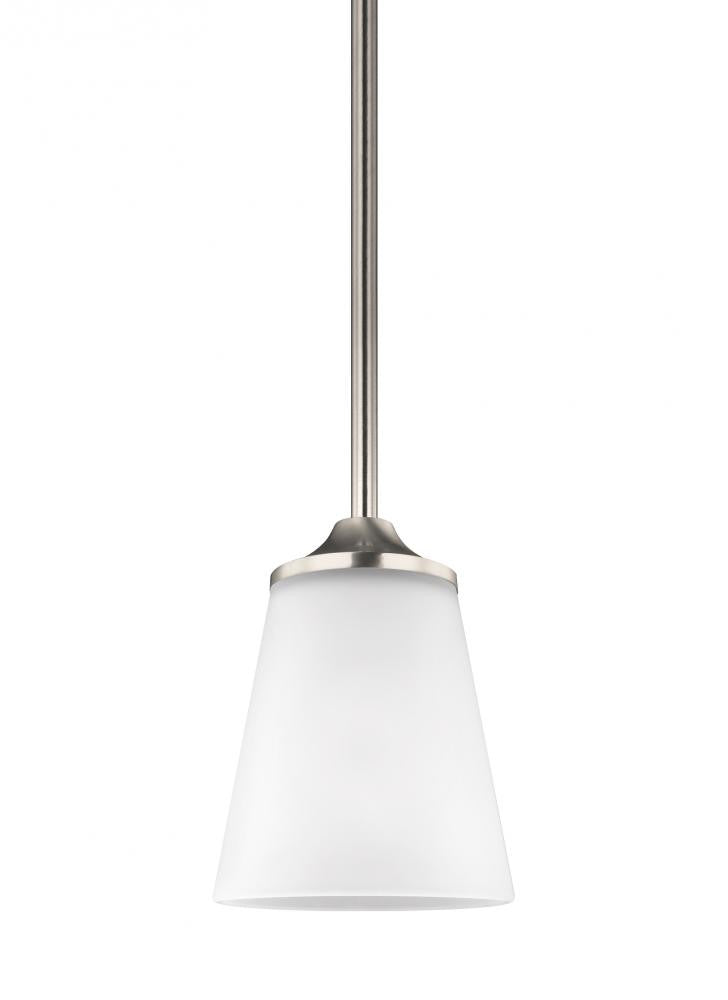 Generation Lighting Hanford One Light Mini-Pendant Brushed Nickel