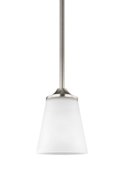 Generation Lighting Hanford One Light Mini-Pendant Brushed Nickel