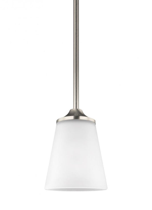 Generation Lighting Hanford One Light Mini-Pendant Brushed Nickel