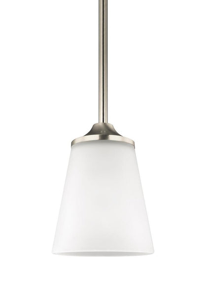 Generation Lighting Hanford One Light Mini-Pendant Brushed Nickel