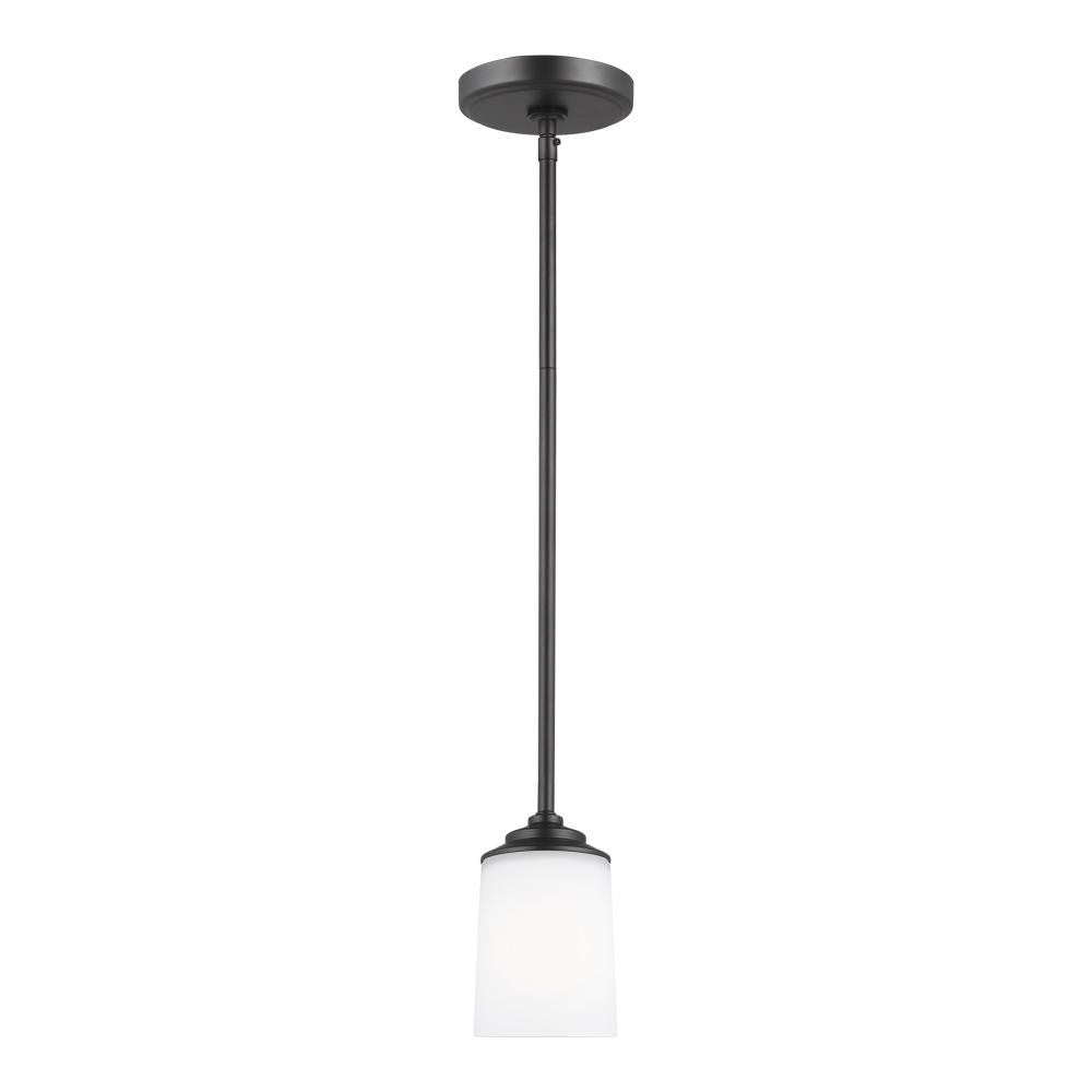 Generation Lighting Kemal One Light Mini-Pendant Midnight Black
