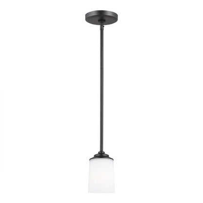 Generation Lighting Kemal One Light Mini-Pendant Midnight Black