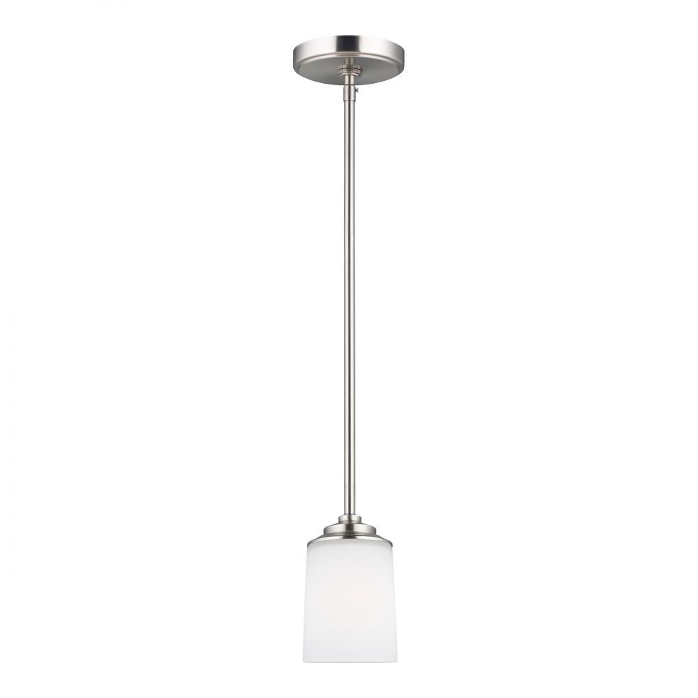 Generation Lighting Kemal One Light Mini-Pendant Brushed Nickel