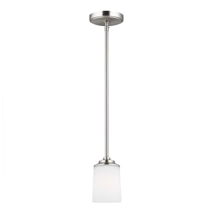 Generation Lighting Kemal One Light Mini-Pendant Brushed Nickel