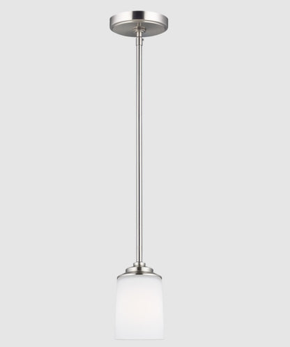 Generation Lighting Kemal One Light Mini-Pendant Brushed Nickel
