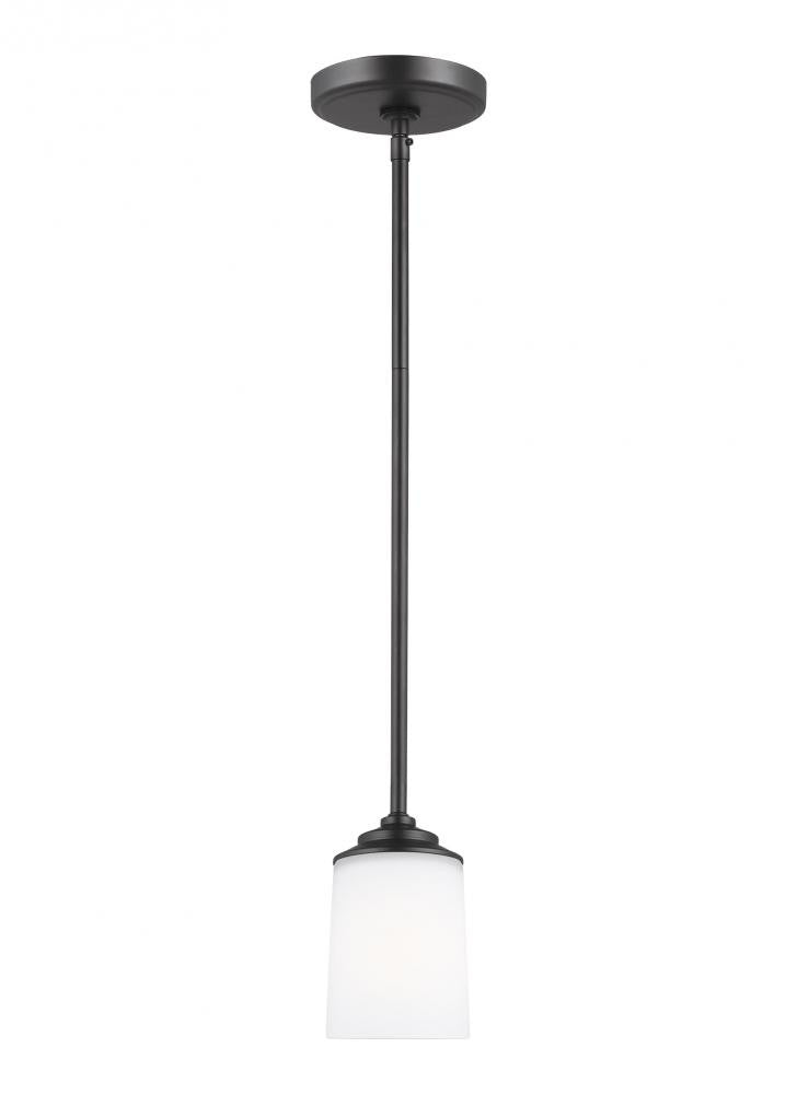 Generation Lighting Kemal One Light Mini-Pendant Midnight Black
