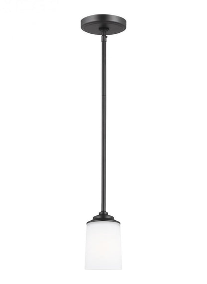 Generation Lighting Kemal One Light Mini-Pendant Midnight Black