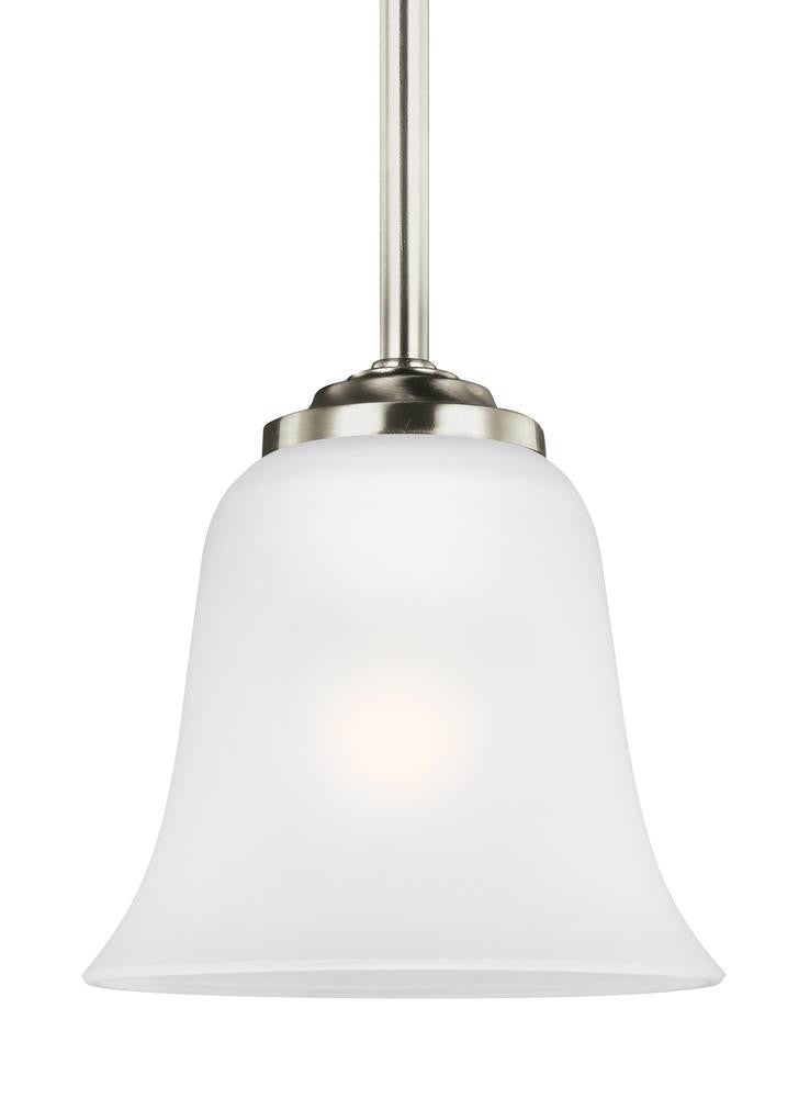 Generation Lighting Emmons One Light Mini-Pendant Brushed Nickel