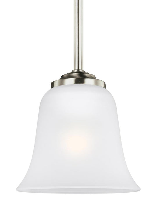 Generation Lighting Emmons One Light Mini-Pendant Brushed Nickel