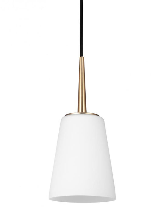 Generation Lighting Driscoll One Light Mini-Pendant Satin Brass