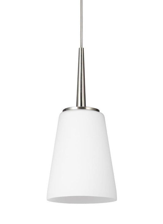 Generation Lighting Driscoll One Light Mini-Pendant Brushed Nickel