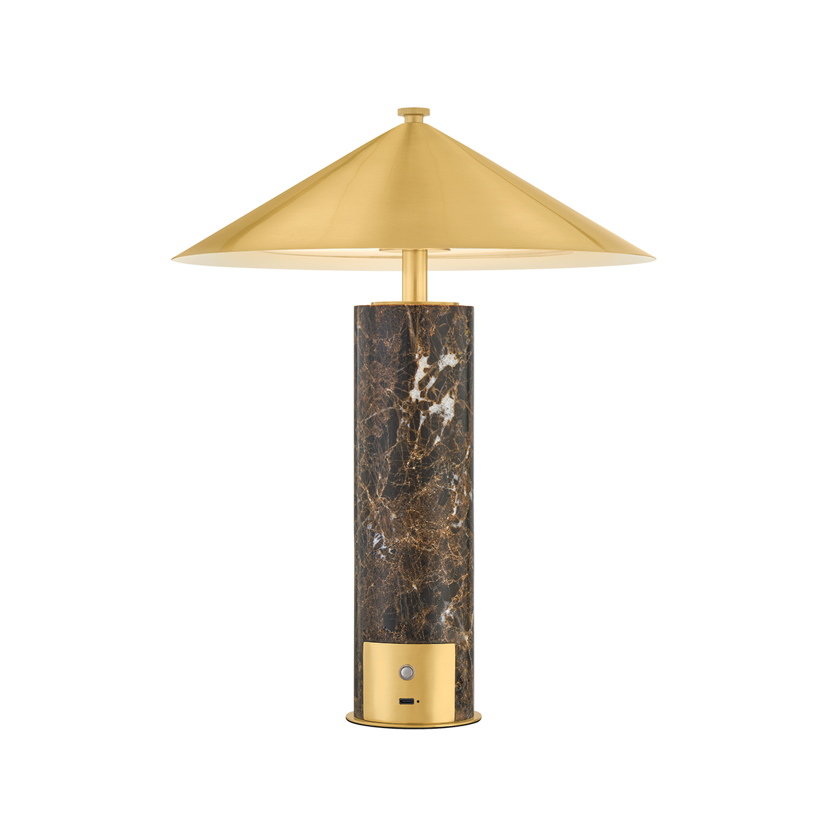 Hudson Valley Permont Table Lamp in Aged Brass, alternate view