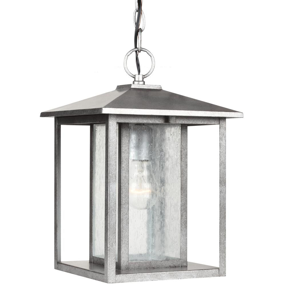 Generation Lighting Hunnington One Light Outdoor Pendant Weathered Pewter