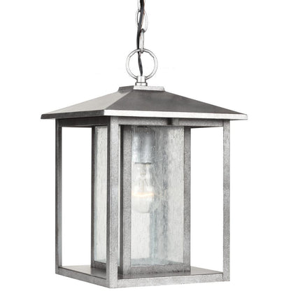 Generation Lighting Hunnington One Light Outdoor Pendant Weathered Pewter