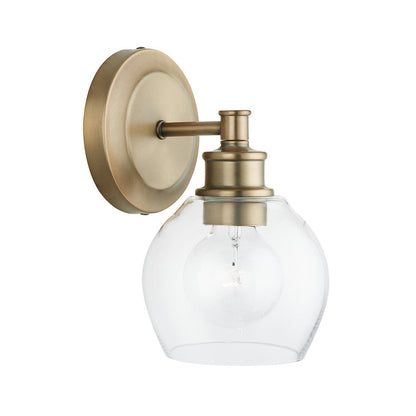Mid Century Wall Sconce - Aged Brass