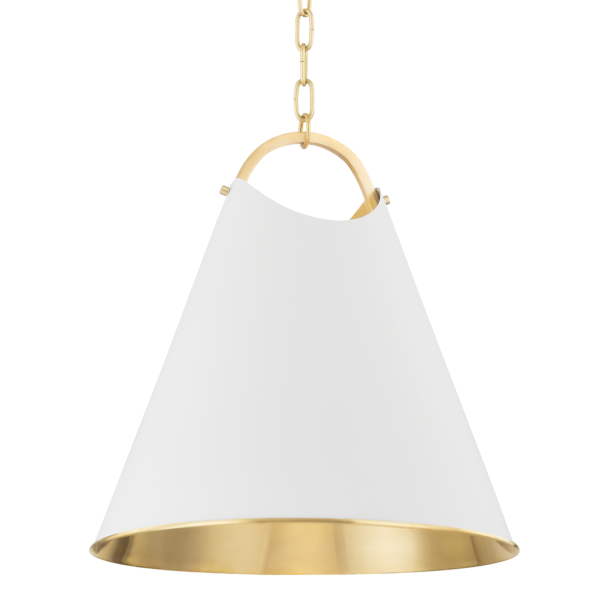 Hudson Valley Burnbay 18.25" Pendant Aged Brass with Soft White