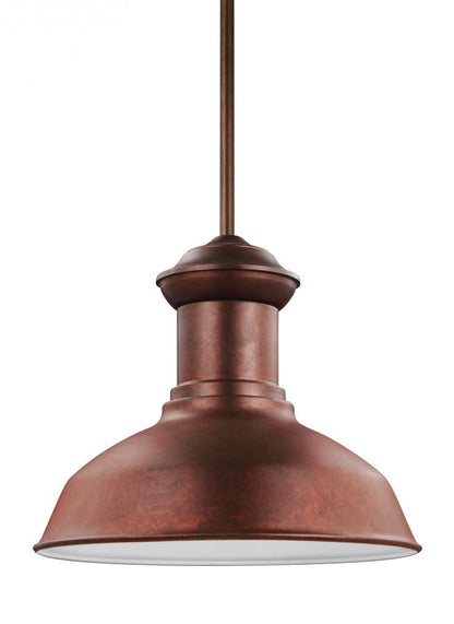 Generation Lighting Fredricksburg One Light Outdoor Pendant Weathered Copper