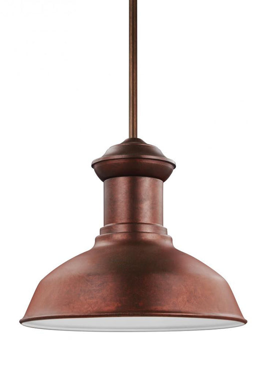 Generation Lighting Fredricksburg One Light Outdoor Pendant Weathered Copper
