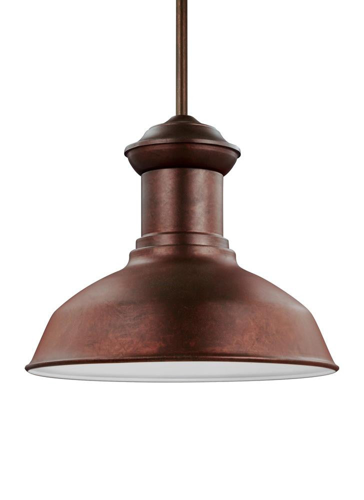 Generation Lighting Fredricksburg LED Outdoor Pendant Weathered Copper