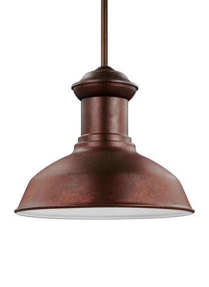Generation Lighting Fredricksburg LED Outdoor Pendant Weathered Copper