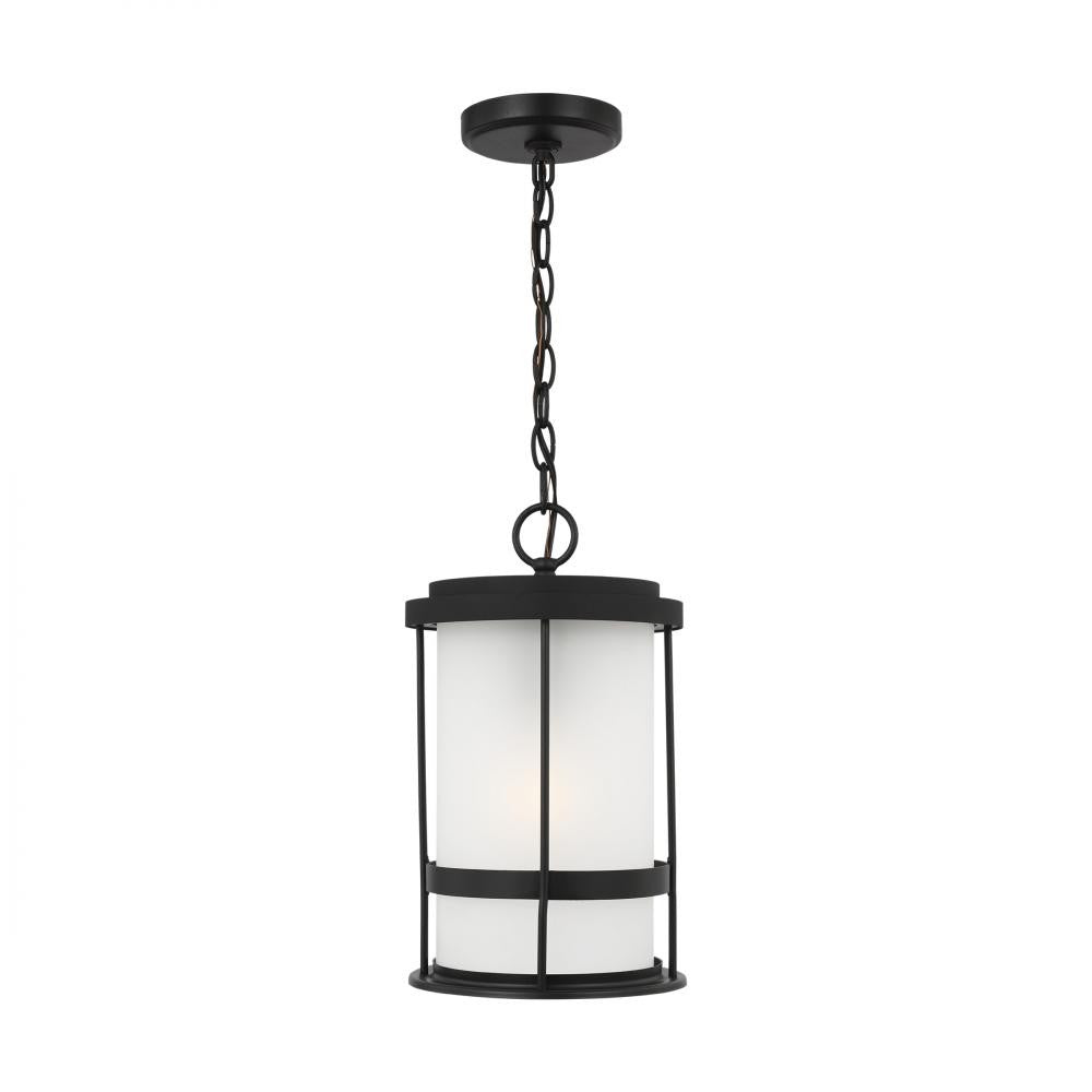 Generation Lighting Wilburn One Light Outdoor Pendant Lantern Black