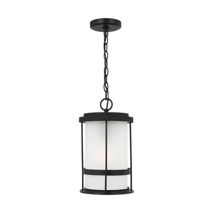 Generation Lighting Wilburn One Light Outdoor Pendant Lantern Black
