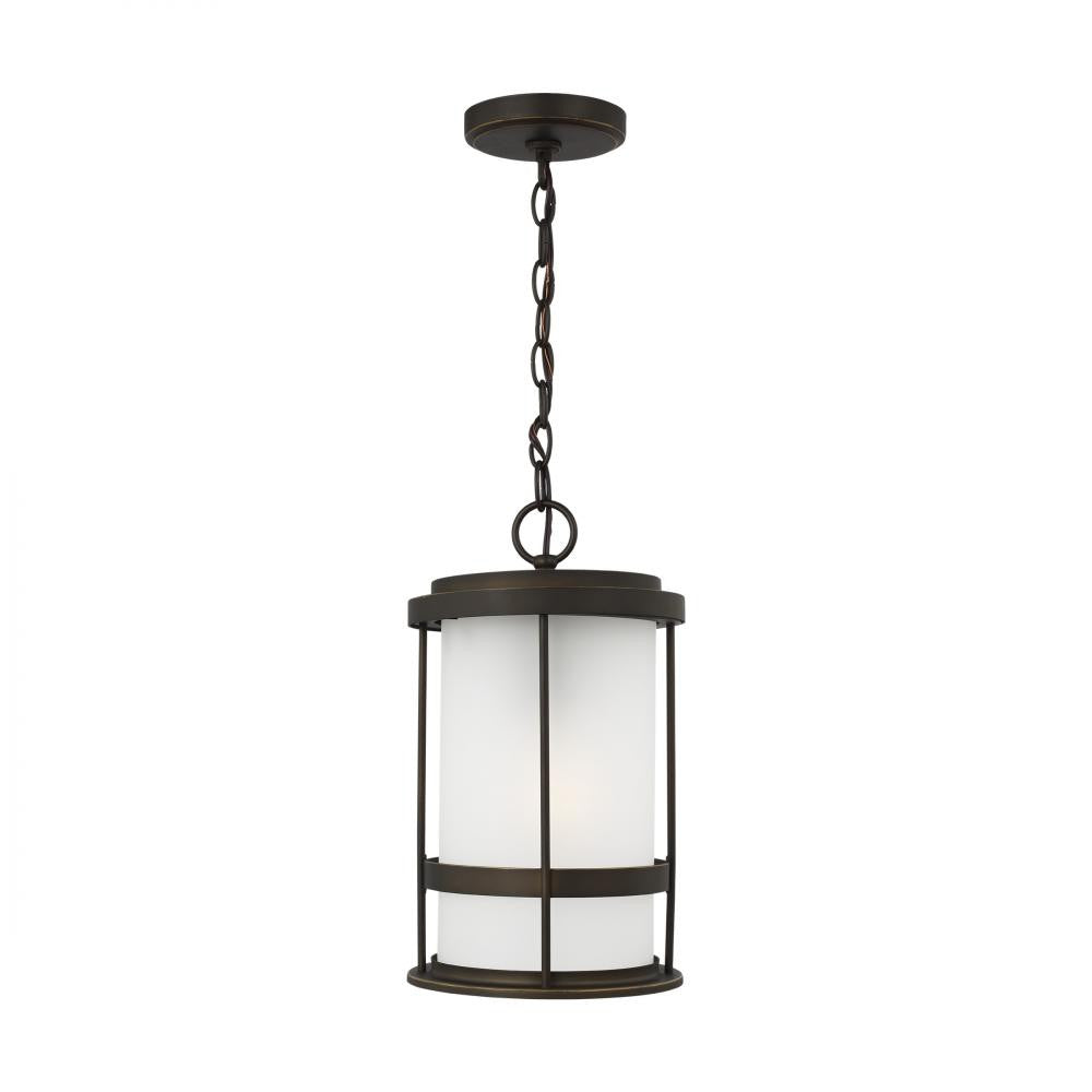 Generation Lighting Wilburn One Light Outdoor Pendant Lantern Antique Bronze