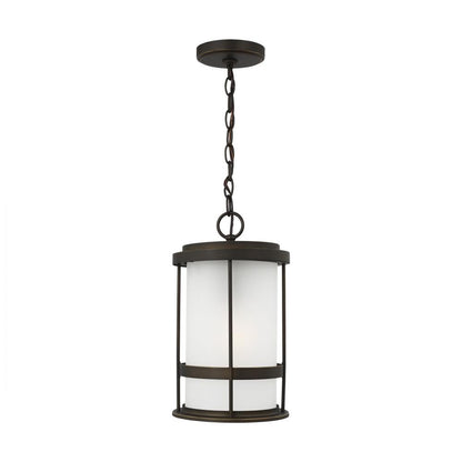 Generation Lighting Wilburn One Light Outdoor Pendant Lantern Antique Bronze