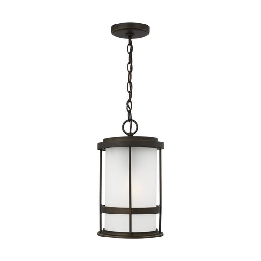Generation Lighting Wilburn One Light Outdoor Pendant Lantern Antique Bronze