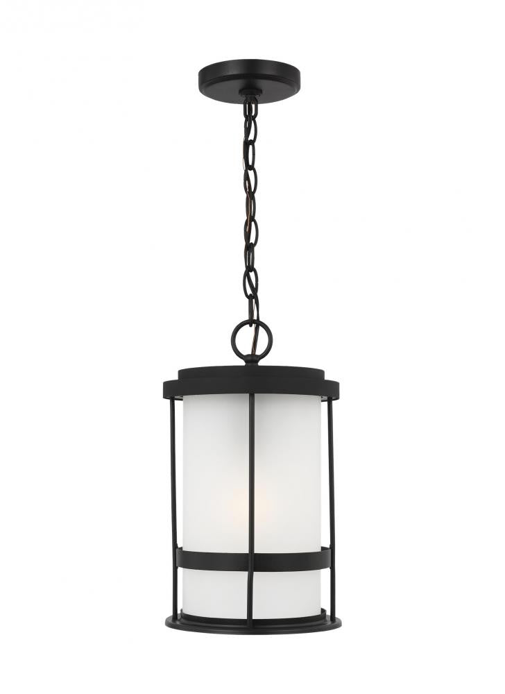 Generation Lighting Wilburn One Light Outdoor Pendant Lantern Black
