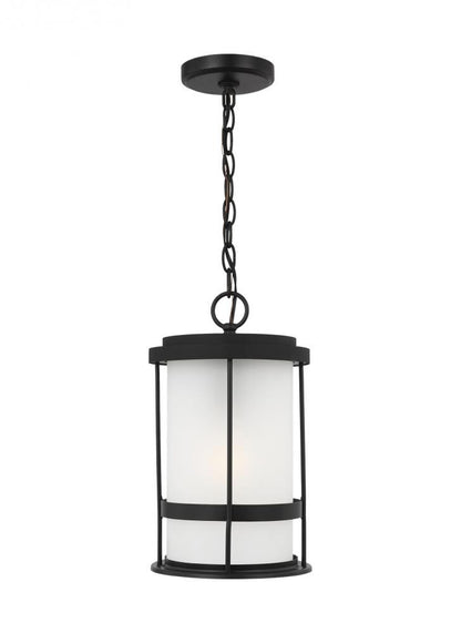 Generation Lighting Wilburn One Light Outdoor Pendant Lantern Black