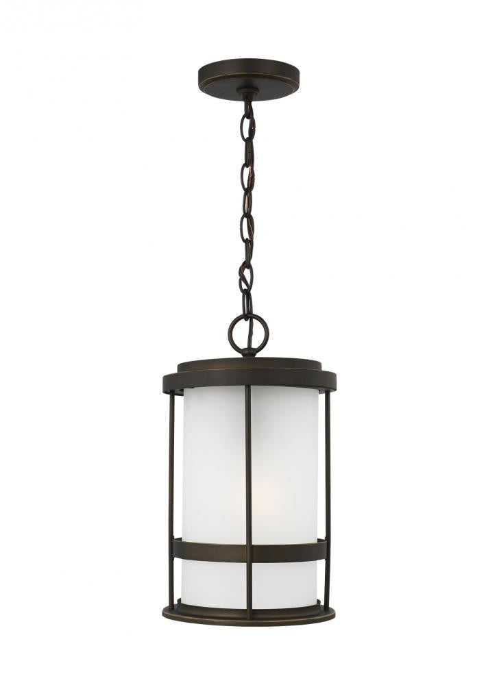 Generation Lighting Wilburn One Light Outdoor Pendant Lantern Antique Bronze