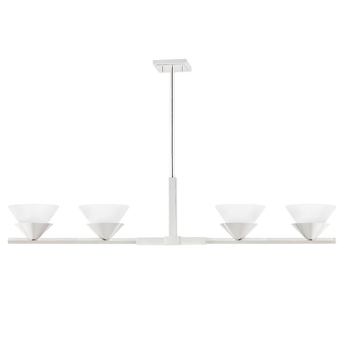 Hudson Valley Stillwell 4-Light Linear Pendant Polished Nickel