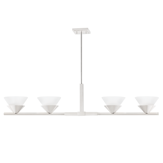 Hudson Valley Stillwell 4-Light Linear Pendant Polished Nickel