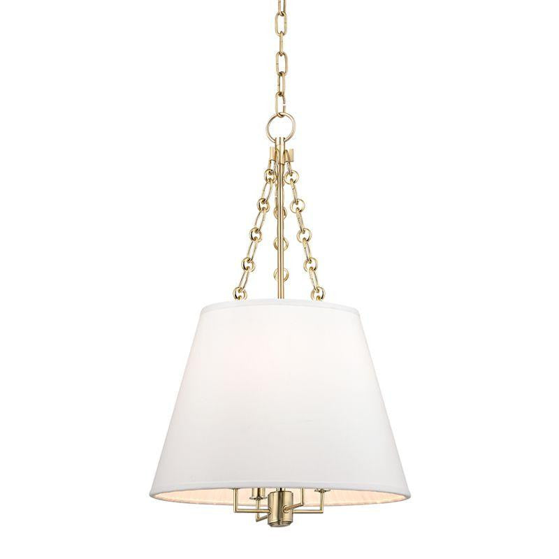 Hudson Valley Burdett Pendant Aged Brass