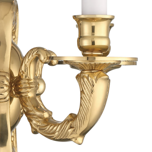 Crystorama 2 Light Polished Brass Cast Brass Wall Mount