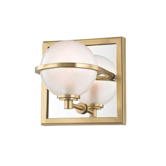 Hudson Valley Axiom Bathroom Wall Sconce Antique Brass