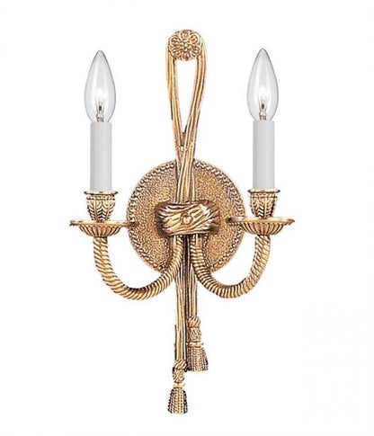 Crystorama Cast Brass Wall Mount Wall Sconce Olde Brass