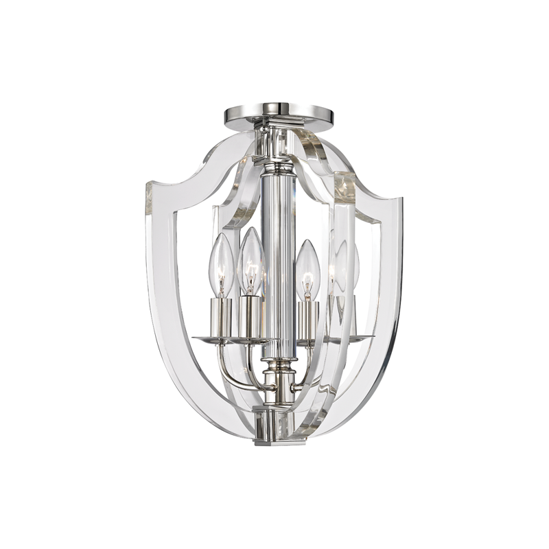 Hudson Valley Arietta Semi-Flush Mount Polished Nickel