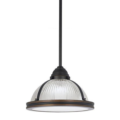 Generation Lighting Pratt Street Prismatic One Light Pendant Autumn Bronze