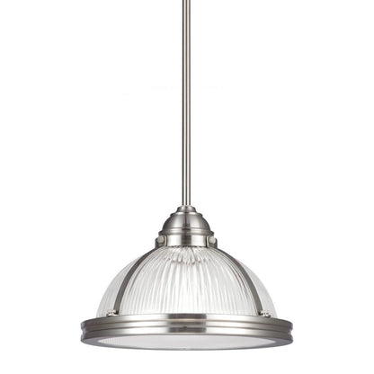 Generation Lighting Pratt Street Prismatic One Light Pendant Brushed Nickel