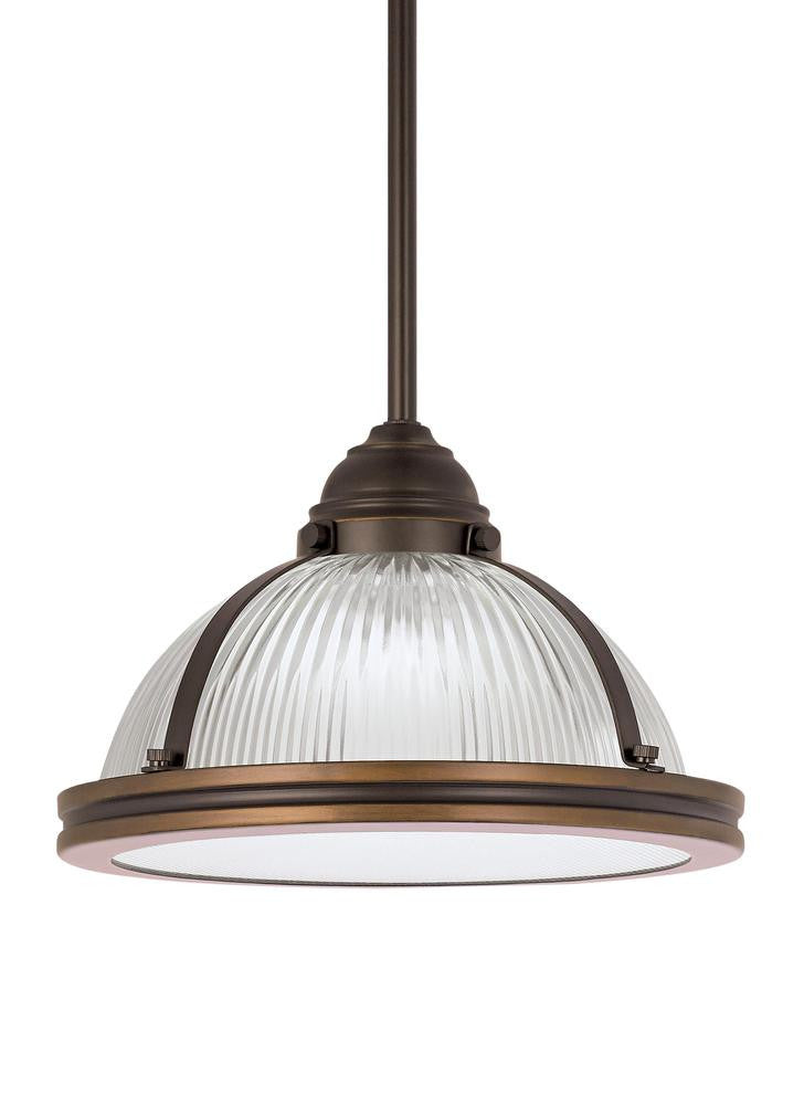 Generation Lighting Pratt Street Prismatic One Light Pendant Autumn Bronze