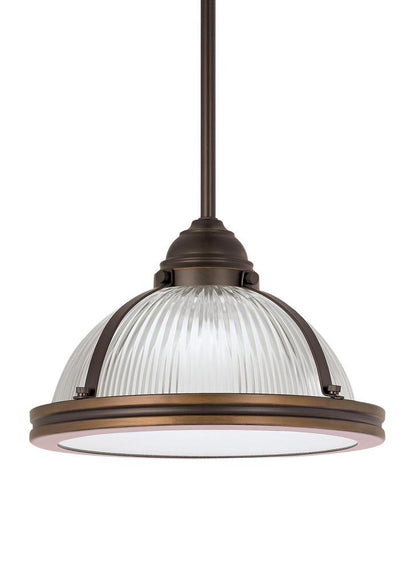 Generation Lighting Pratt Street Prismatic One Light Pendant Autumn Bronze